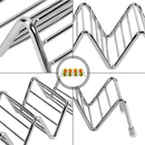Ejoyous Taco Holder, 4 Pack Stainless Steel Taco Rack V Space Taco Stand with Protective Tips f - Top-Down View