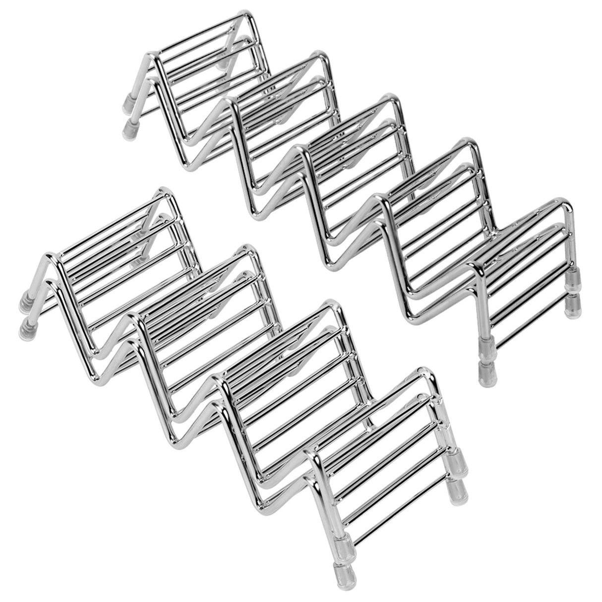 Ejoyous Taco Holder, 4 Pack Stainless Steel Taco Rack V Space Taco Stand with Protective Tips f