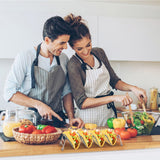 Ejoyous Taco Holder, 4 Pack Stainless Steel Taco Rack V Space Taco Stand with Protective Tips f - Low Angle