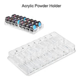 16 Grid Transparent Acrylic Larger Compact Organizer Power Eyebrow Powder Holder Store Box - Front View