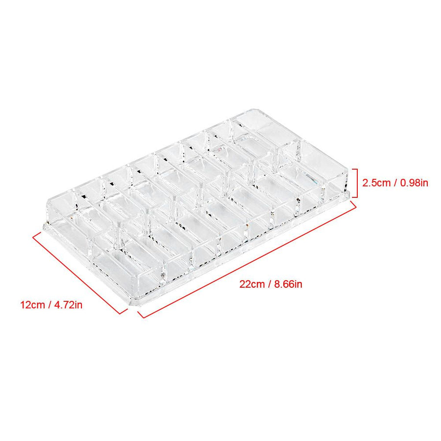 16 Grid Transparent Acrylic Larger Compact Organizer Power Eyebrow Powder Holder Store Box
