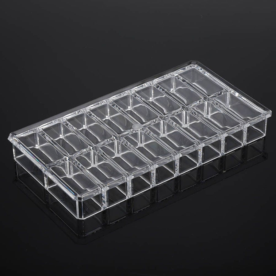 16 Grid Transparent Acrylic Larger Compact Organizer Power Eyebrow Powder Holder Store Box