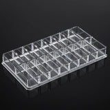 16 Grid Transparent Acrylic Larger Compact Organizer Power Eyebrow Powder Holder Store Box - Low Angle