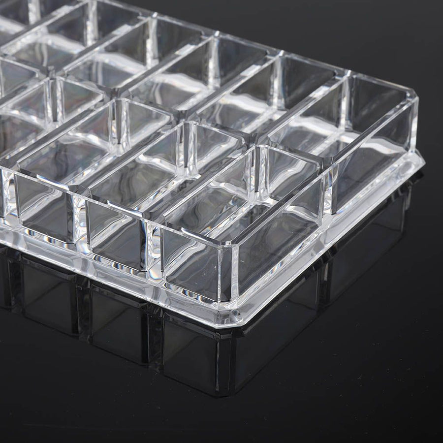 16 Grid Transparent Acrylic Larger Compact Organizer Power Eyebrow Powder Holder Store Box