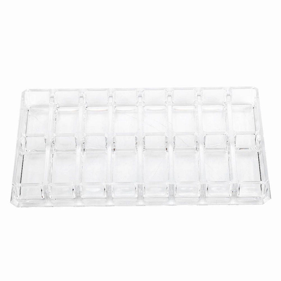 16 Grid Transparent Acrylic Larger Compact Organizer Power Eyebrow Powder Holder Store Box