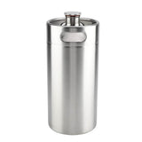 4L Mini Stainless Steel Beer Barrel with Spiral Cover Lid Practical Home Hotel Supplies