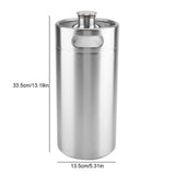 4L Mini Stainless Steel Beer Barrel with Spiral Cover Lid Practical Home Hotel Supplies - Extra Image