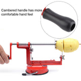 Stainless Steel Hand Crank Manual Spiral Potato Chips Twister Cutter Suction Base Kitchen Tool - Side View