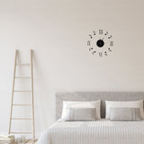 Musical Note Wall Clock with Vinyl CD Dial Plate and 3D Roman Numerals for Home Decor - Rear View