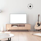 Musical Note Wall Clock with Vinyl CD Dial Plate and 3D Roman Numerals for Home Decor - Low Angle