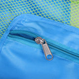 Portable Children Kids Mesh Drawstring Backpack Outdoor Beach Shell Toy Storage Bag (Blue) - Extra Image