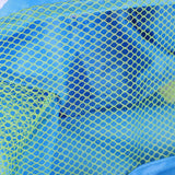 Portable Children Kids Mesh Drawstring Backpack Outdoor Beach Shell Toy Storage Bag (Blue)