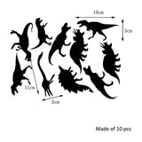 Dinosaur Novel Wall Stickers Bedroom Living Room Backdrop Wall Decoration(Silver)