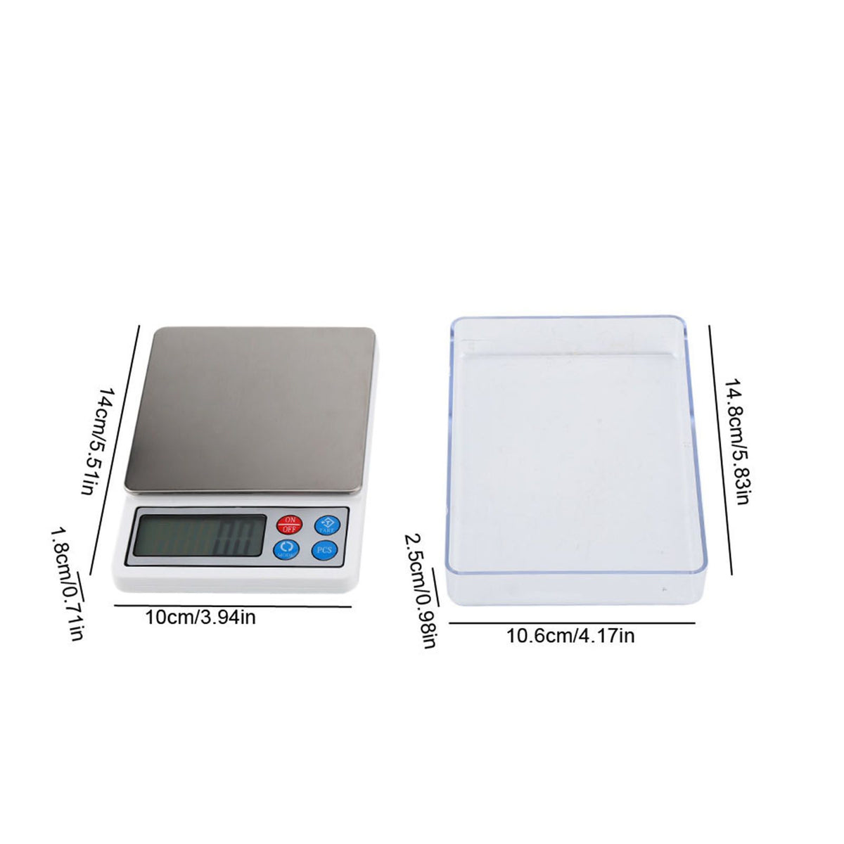 2KG/0.1g Portable Mini Digital Scales Electronic Balance High Precision for Measuring