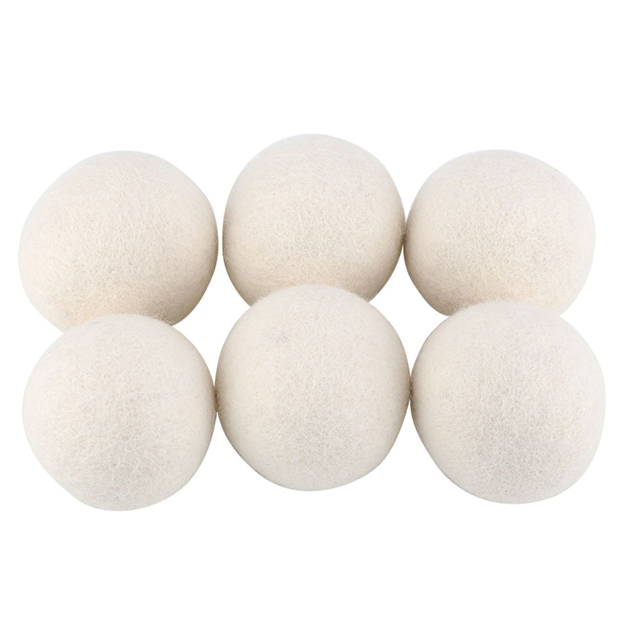 6Pcs 6cm Natural Wool Balls Water Absorption Eliminates Static Laundry Replacement