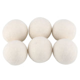 6Pcs 6cm Natural Wool Balls Water Absorption Eliminates Static Laundry Replacement