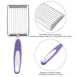 Stainless Steel Luncheon Meat Cutter Ham Fruit Tomato Kitchen Soft Food Cutting Tool (Purple)