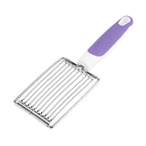 Stainless Steel Luncheon Meat Cutter Ham Fruit Tomato Kitchen Soft Food Cutting Tool (Purple)
