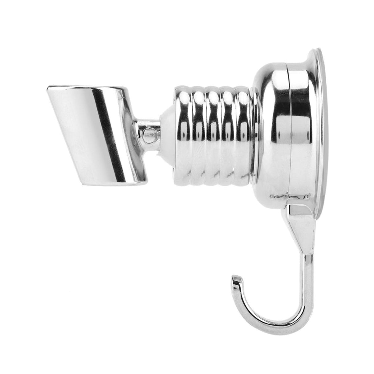 Strong Suction Cup Adjustable Shower Head Holder with Towel Hook Bathroom Wall Mount Bracket