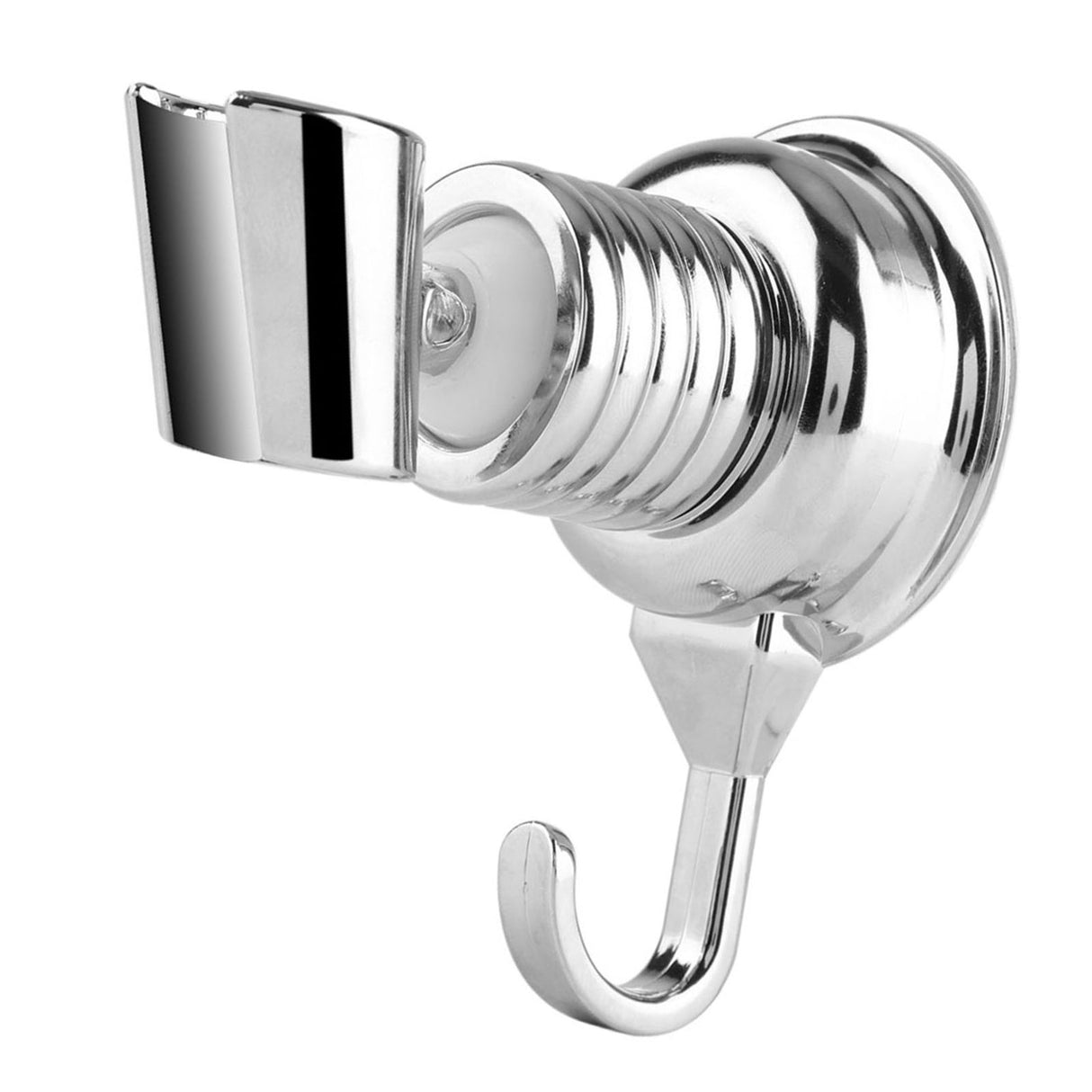 Strong Suction Cup Adjustable Shower Head Holder with Towel Hook Bathroom Wall Mount Bracket