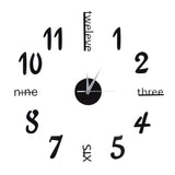 Wall Sticker digital clock stickers Wall Clock DIY 3D Decorative Wall Clock for Home Black