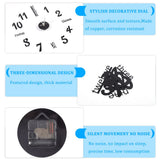 Wall Sticker digital clock stickers Wall Clock DIY 3D Decorative Wall Clock for Home Black