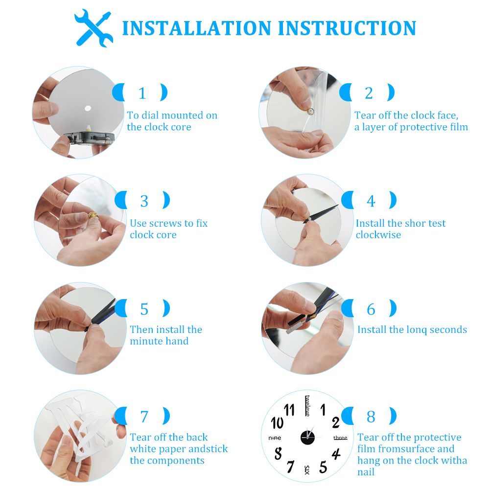 Wall Sticker digital clock stickers Wall Clock DIY 3D Decorative Wall Clock for Home Black