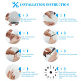 Wall Sticker digital clock stickers Wall Clock DIY 3D Decorative Wall Clock for Home Black