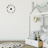 Wall Sticker digital clock stickers Wall Clock DIY 3D Decorative Wall Clock for Home Black