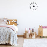 Wall Sticker digital clock stickers Wall Clock DIY 3D Decorative Wall Clock for Home Black - Low Angle