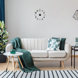 Wall Sticker digital clock stickers Wall Clock DIY 3D Decorative Wall Clock for Home Black