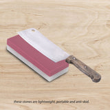 3000# 8000# Grit Double Sides Kitchen Sharpening Stone Knife Sharpener Tool Whetstone - Close-Up Angle