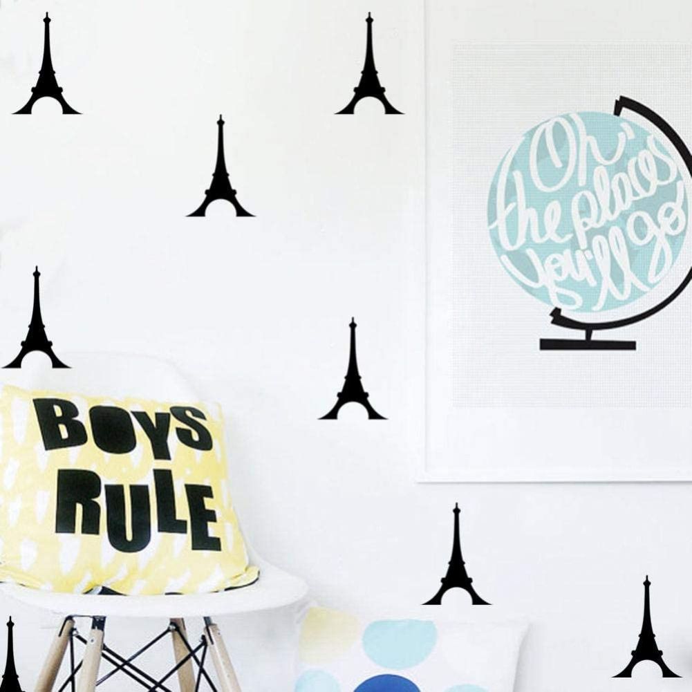 Towers Pattern Vinyl Wall Sticker DIY for Children Room Bedroom Home Art Decor(Silver)