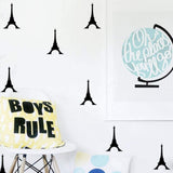 Towers Pattern Vinyl Wall Sticker DIY for Children Room Bedroom Home Art Decor(Silver) - Rear View