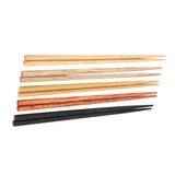 5Pcs Multicolored Natural Logs Wooden Paint Handmade Reusable Chopsticks with Gift Box - Low Angle