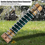 Garden Faucet Extension Hose Connector Spring Coil Kink Protector Irrigation Fitting Accessory - Front View