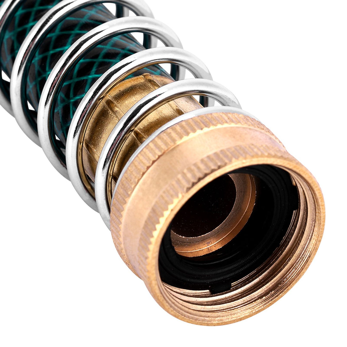 Garden Faucet Extension Hose Connector Spring Coil Kink Protector Irrigation Fitting Accessory