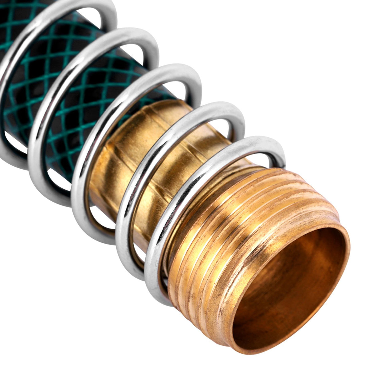 Garden Faucet Extension Hose Connector Spring Coil Kink Protector Irrigation Fitting Accessory
