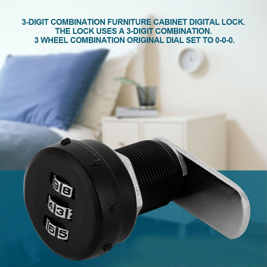3 Digit Code Combination Cam Cabinet Zinc Alloy Password Security Coded Lock L19