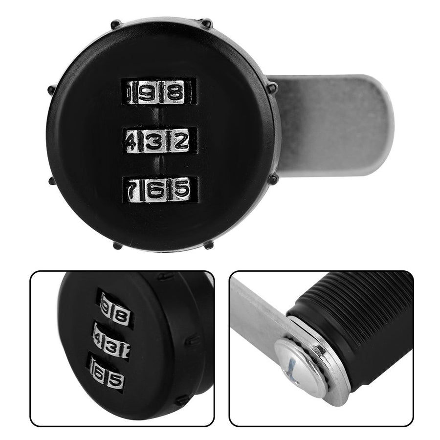 3 Digit Code Combination Cam Cabinet Zinc Alloy Password Security Coded Lock L19