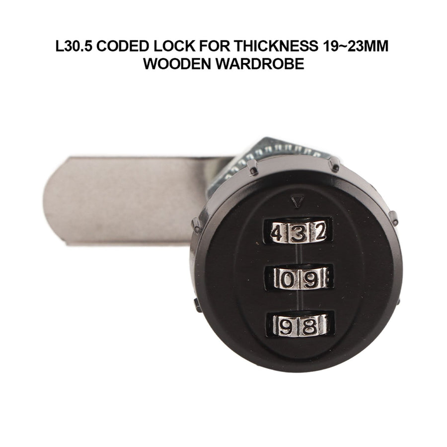 3 Digit Code Combination Cam Cabinet Zinc Alloy Password Security Coded Lock L 30.5
