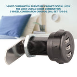 3 Digit Code Combination Cam Cabinet Zinc Alloy Password Security Coded Lock L 30.5