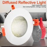 8W Diffused Reflective LED Light Lamp Golden - Front View