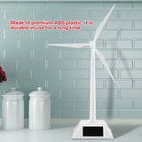 Solar Powered Wind Mill Model Desktop Decor Craft Kids Children Education Learning Toy - Rear View