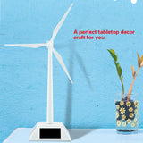 Solar Powered Wind Mill Model Desktop Decor Craft Kids Children Education Learning Toy - Close-Up Angle