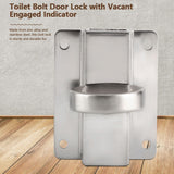 Bathroom Toilet Privacy Bolt Door Lock with Vacant Engaged Indicator and Screw Fittings