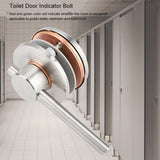 Bathroom Toilet Privacy Door Rotating Bolt Lock Hardware with Vacant Engaged Indicator
