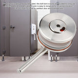 Bathroom Toilet Privacy Door Rotating Bolt Lock Hardware with Vacant Engaged Indicator - Side View