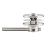 Bathroom Toilet Privacy Door Rotating Bolt Lock Hardware with Vacant Engaged Indicator - Close-Up Angle