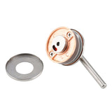 Bathroom Toilet Privacy Door Rotating Bolt Lock Hardware with Vacant Engaged Indicator - Low Angle